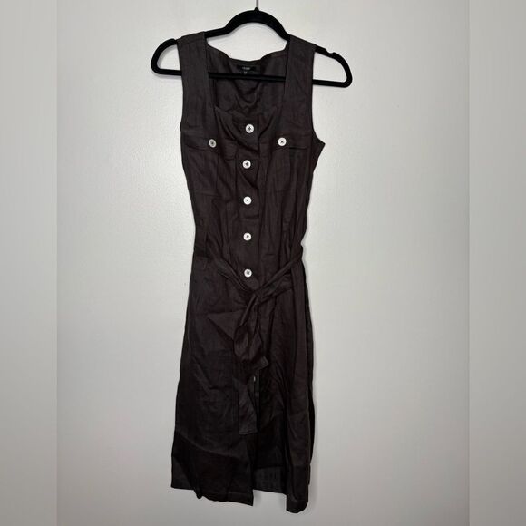 HOBBS UK Sleeveless Safari Button up Dress